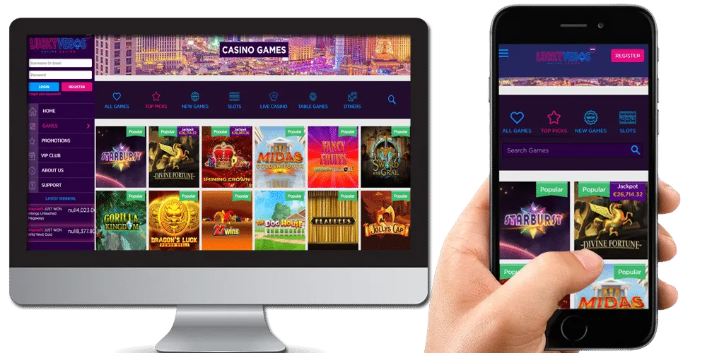 LuckyVegas Casino App Screenshot